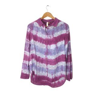 NWT Anthrpologie  Pilcro Janesse Tie-Dye Button-down Top Size M